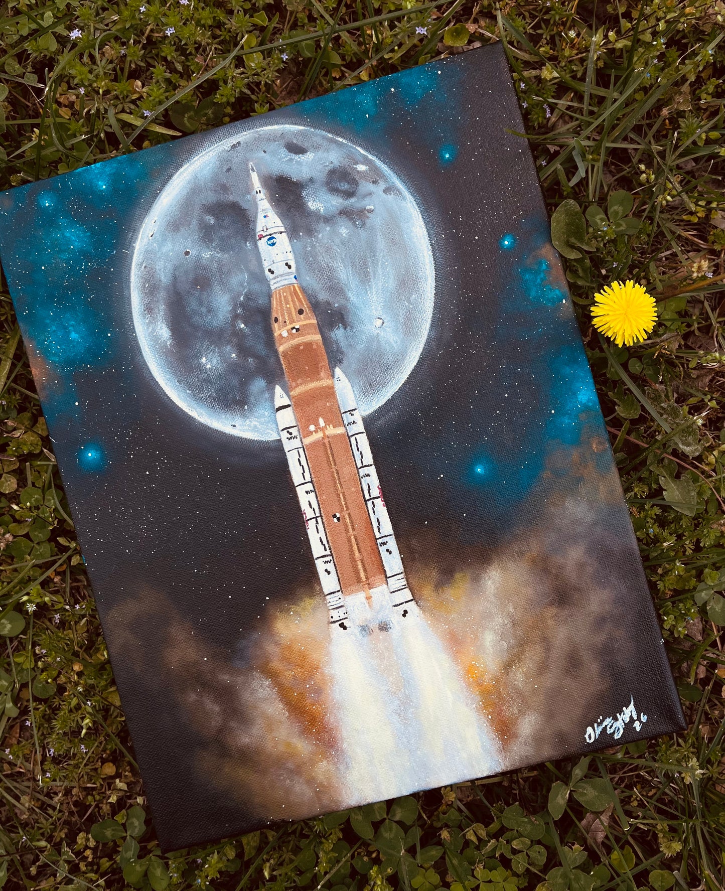 Artemis II Moon mission acrylic ORIGINAL 8x10 “It’s Time”