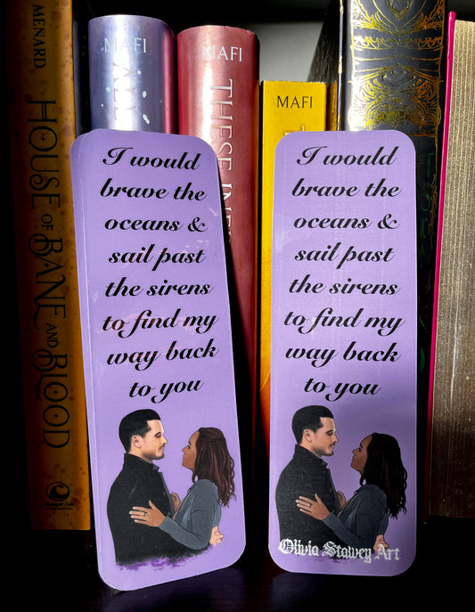 Bonnie and Enzo Benzo forever 2.5x7 inch (double sided) bookmark
