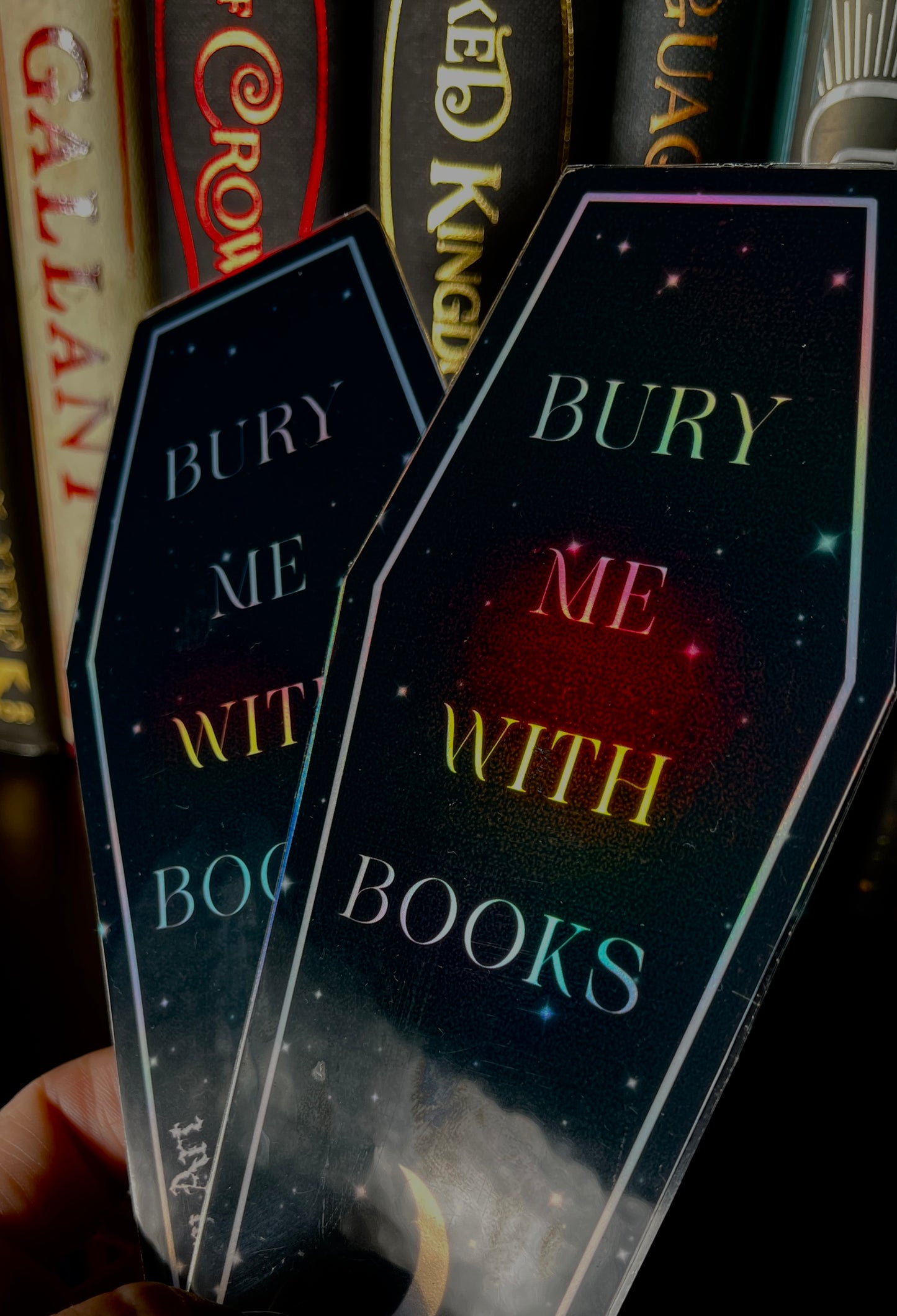 Bury Me with Books (double sided) 3x7 inches bookmark