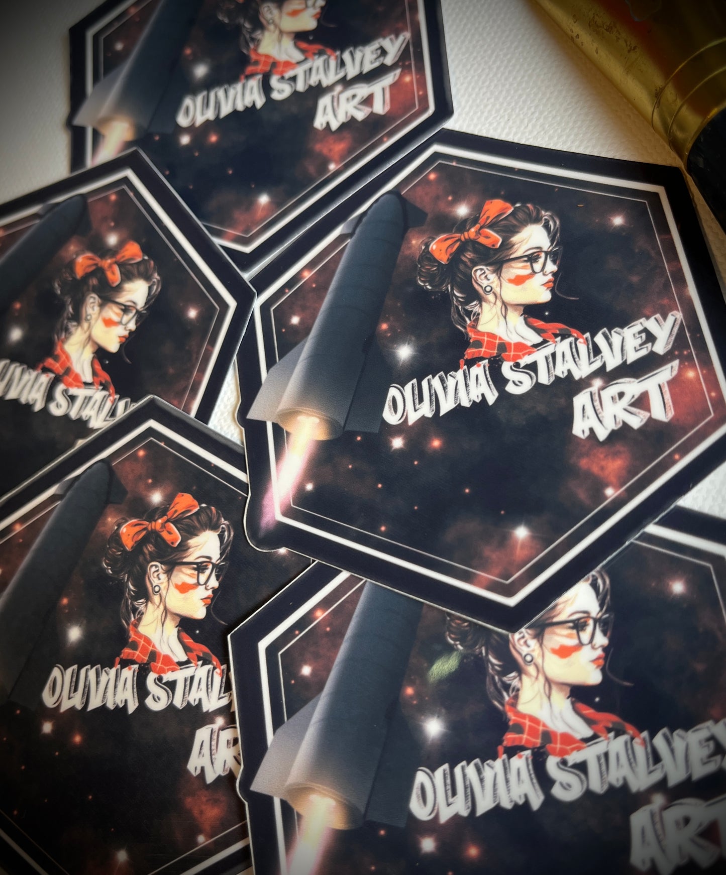 Olivia Stalvey Art Hex sticker