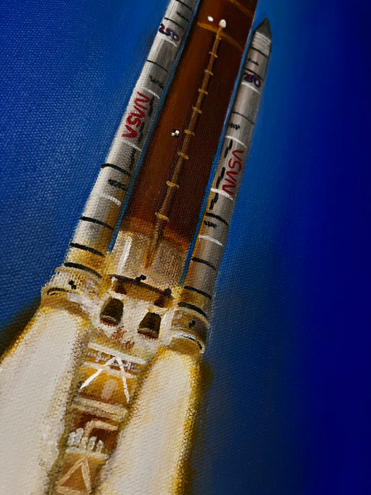 NASA SLS Artemis II launch 15x30 inches ORIGINAL acrylic