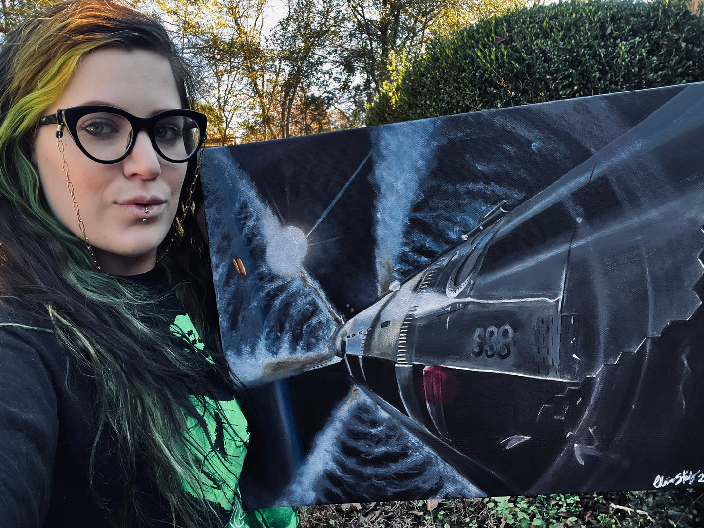 Mama I’m Coming Home 16x20 inch ORIGINAL Starship acrylic painting