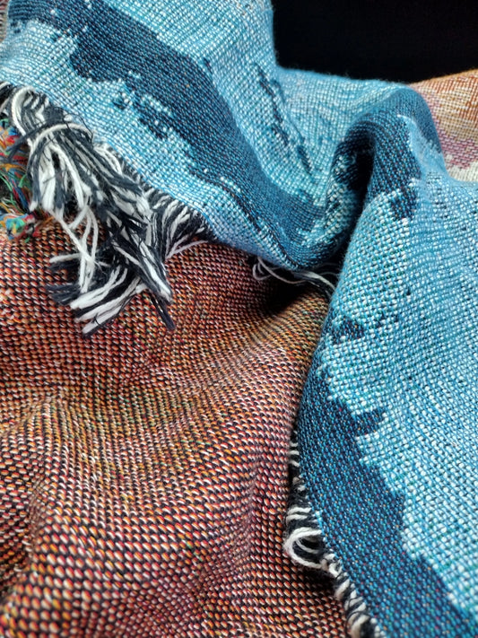 Spacex Falcon Heavy Woven Blanket/tapestry