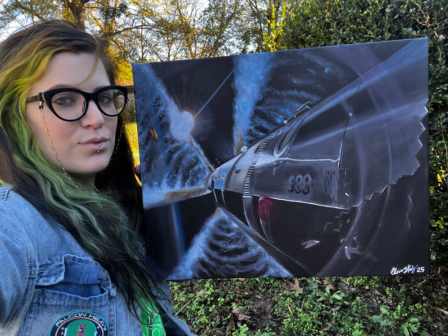 Mama I’m Coming Home 16x20 inch ORIGINAL Starship acrylic painting