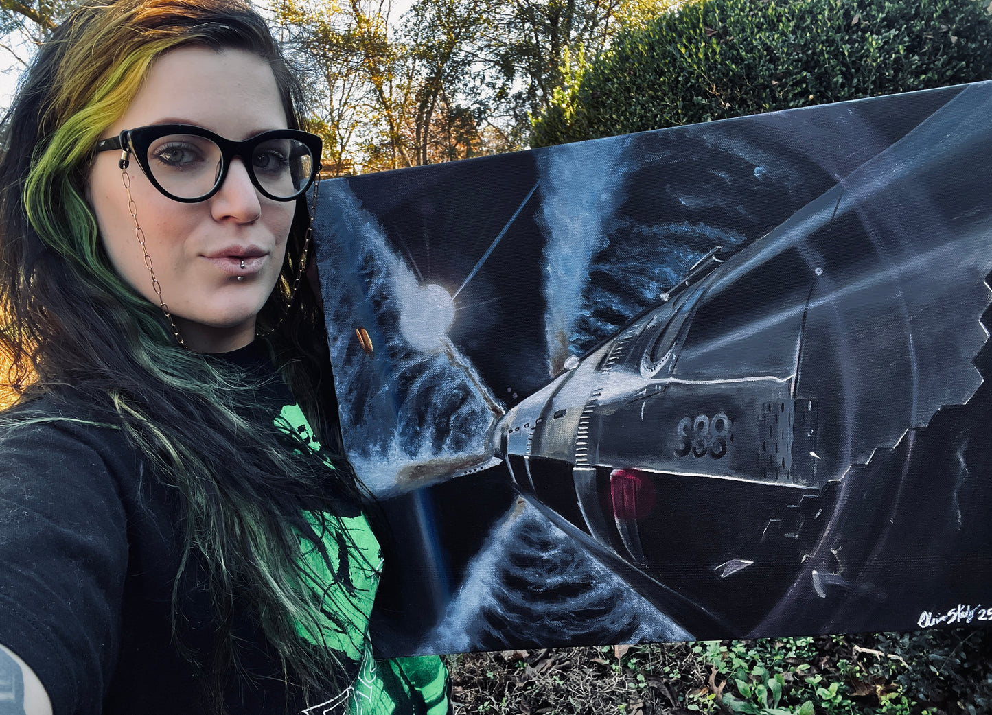 Mama I’m Coming Home 16x20 inch ORIGINAL Starship acrylic painting