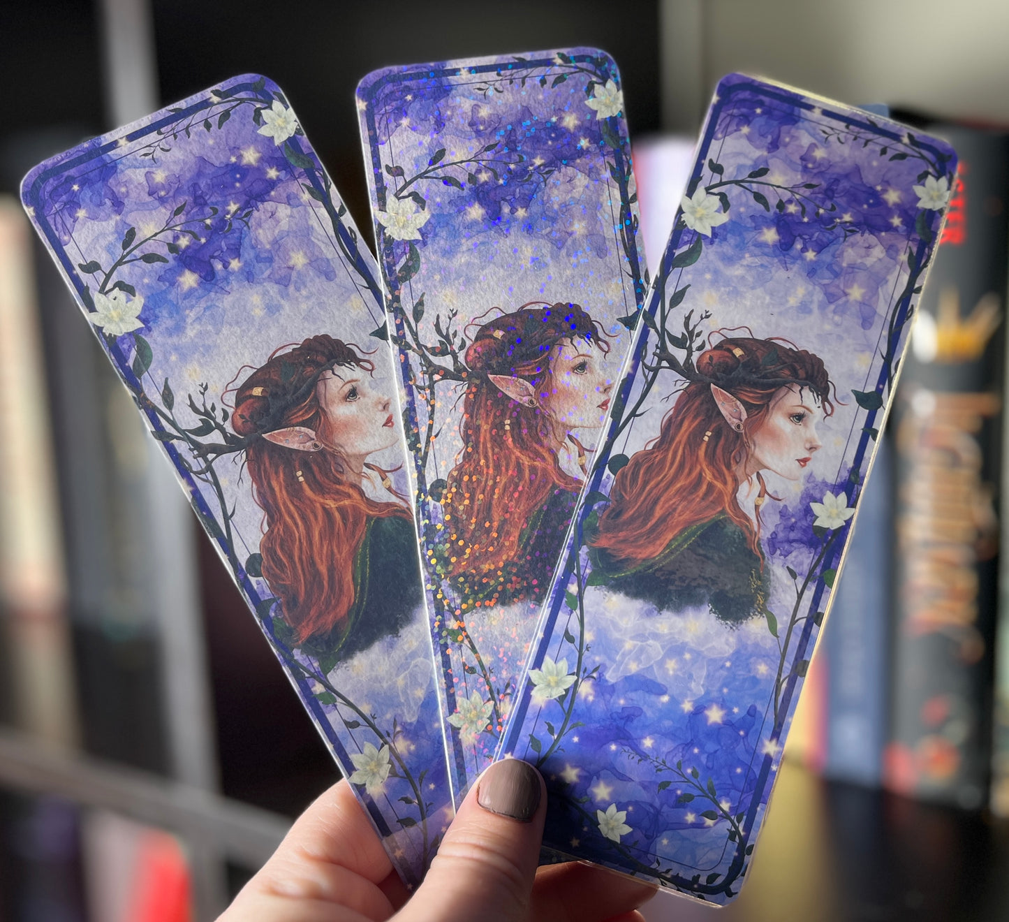 “Woodland Fae” Bookmark 2x7 inches (double sided)