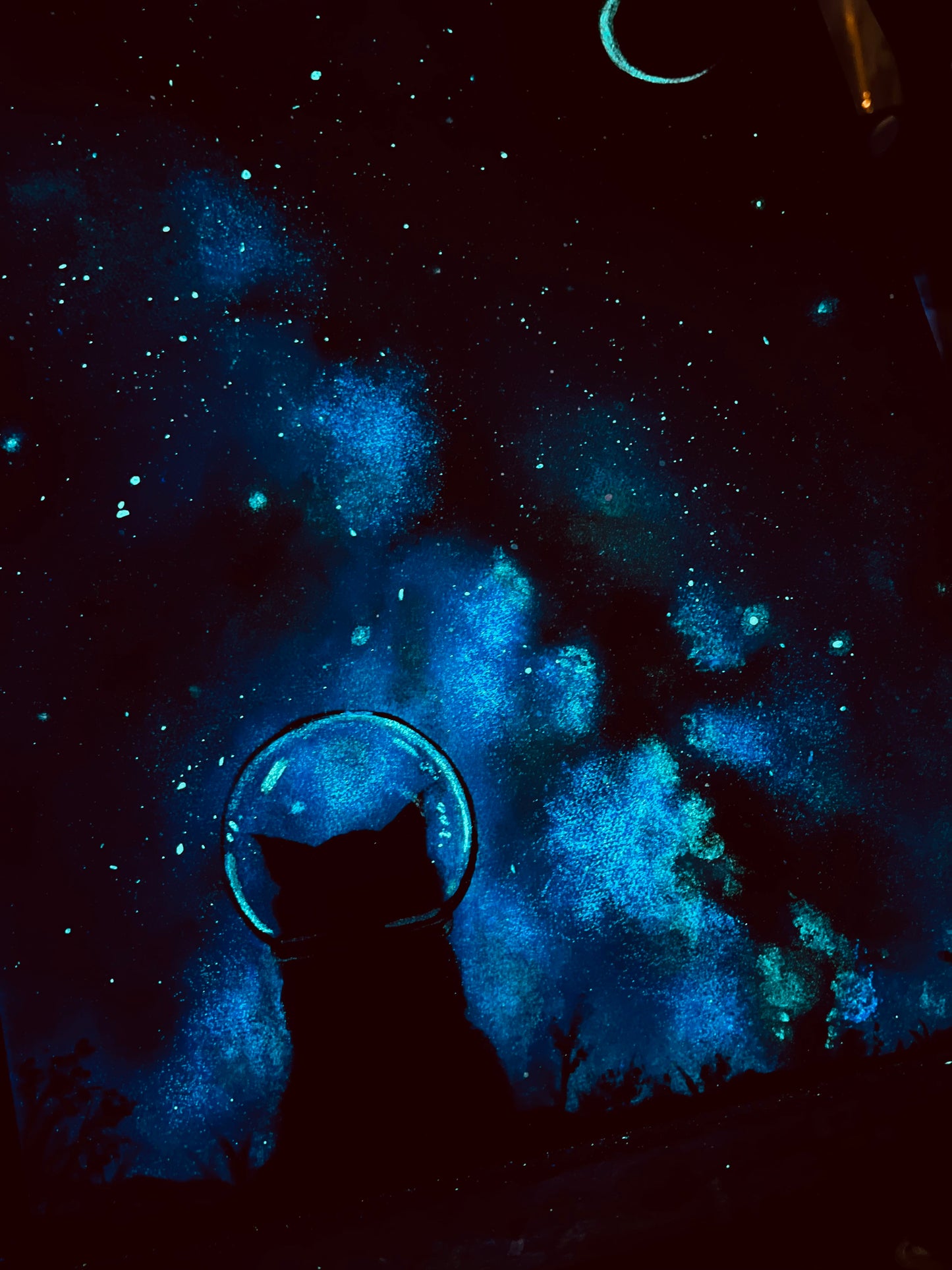 “Dare to Dream” High quality Glow-In-the-Dark ORIGINAL acrylic painting