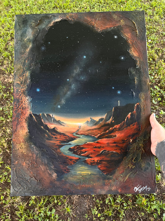 “We Were the Dreamers” 18x24 inch acrylic & textured painting