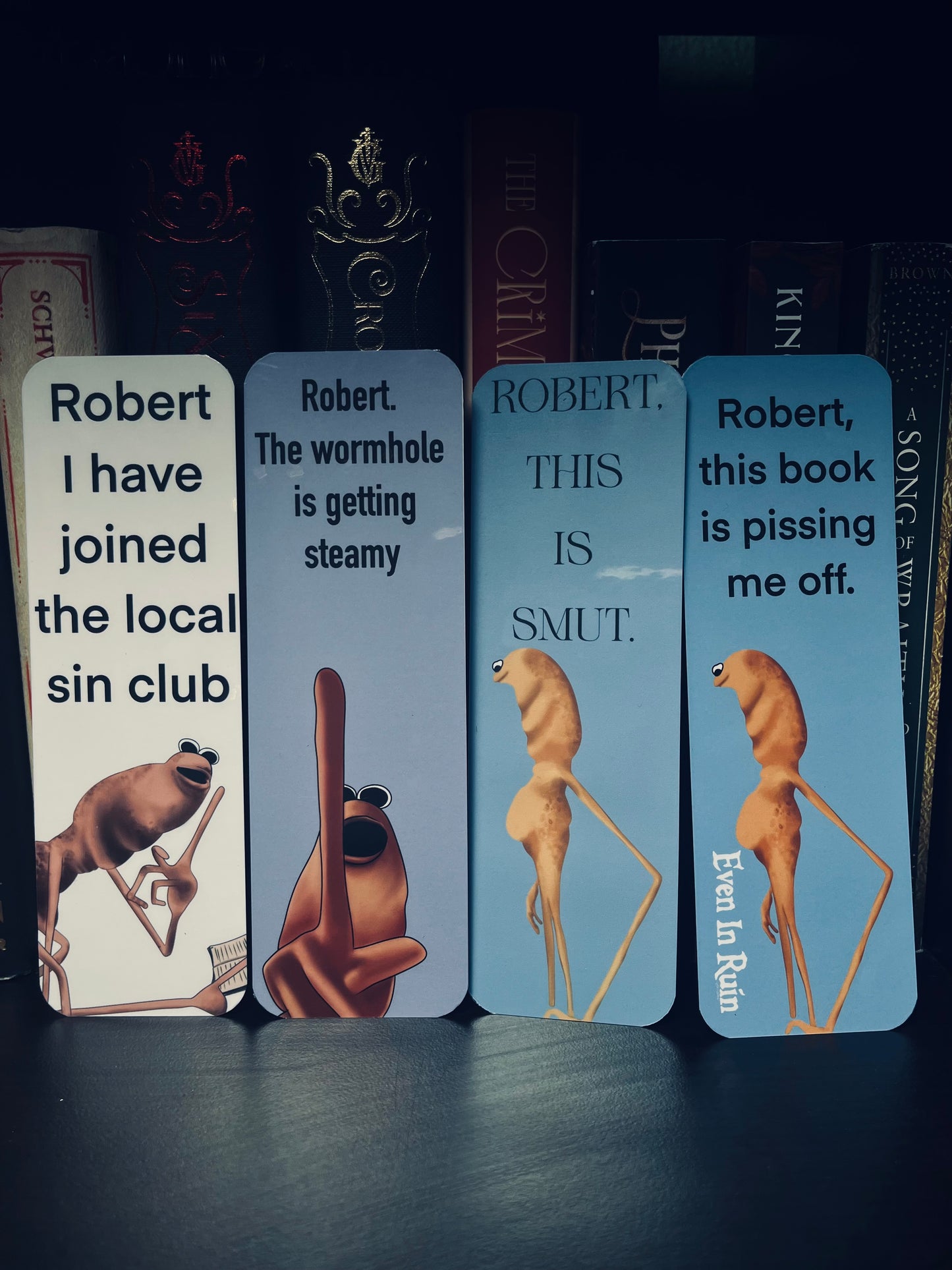Marcus the Worm 2.5x7 inches (Double Sided) bookmark