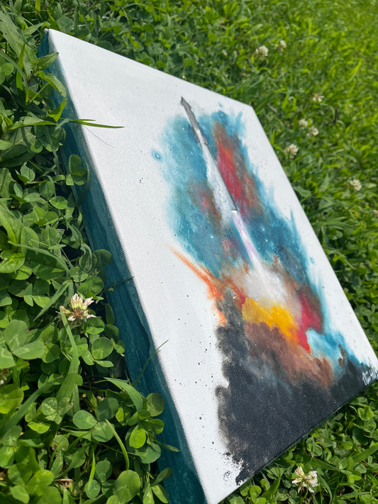 Do Not Go Gentle 11x14in original acrylic