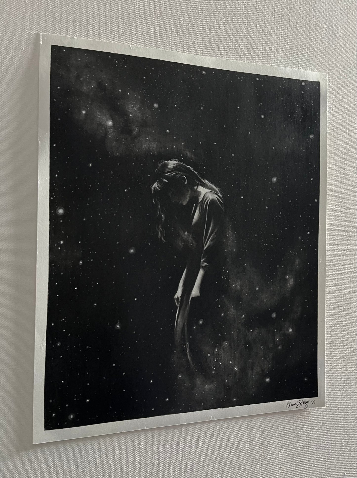 “Origins” FRAMED 13.5x17 inches ORIGINAL charcoal drawing