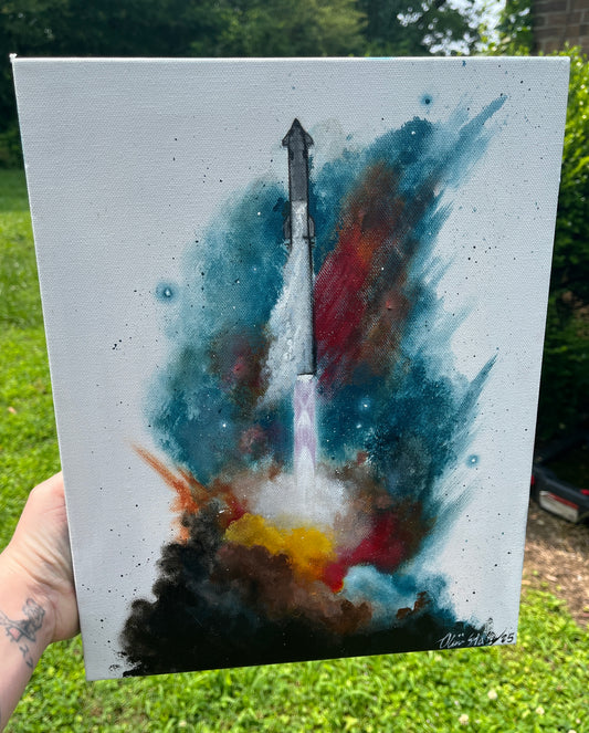 Do Not Go Gentle 11x14in original acrylic