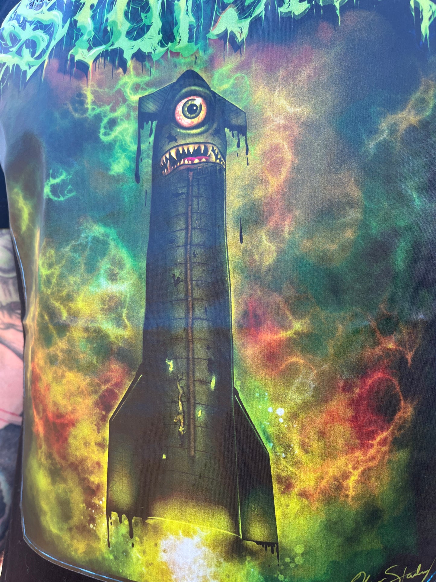 Unisex  "Heavy Metal Starship" t-shirt w/ Olivia Stalvey signature