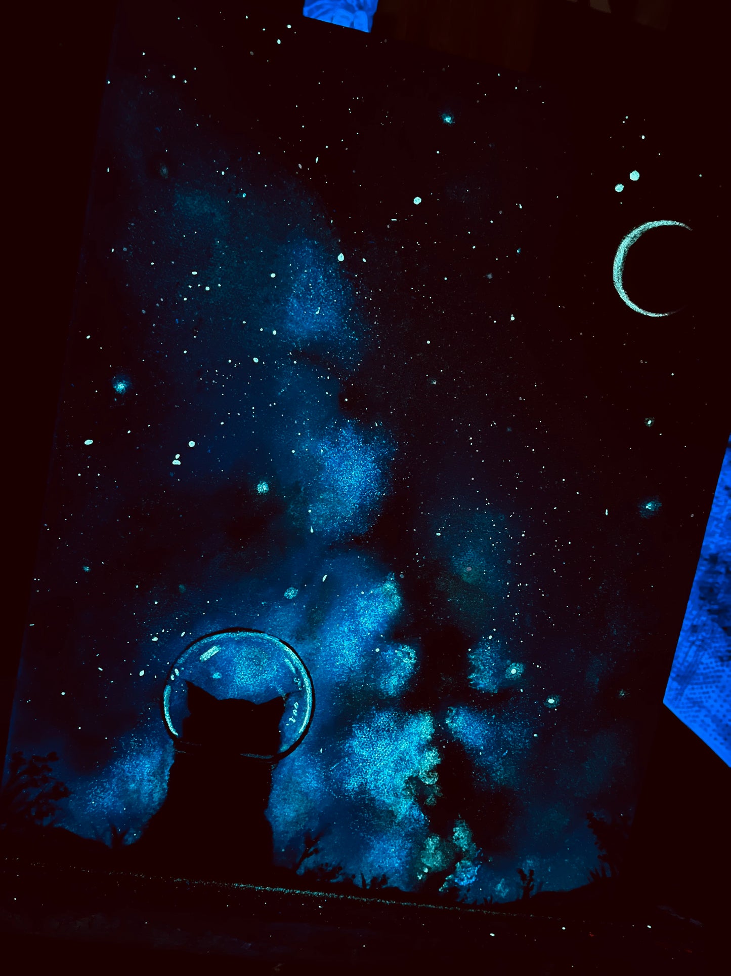 “Dare to Dream” High quality Glow-In-the-Dark ORIGINAL acrylic painting