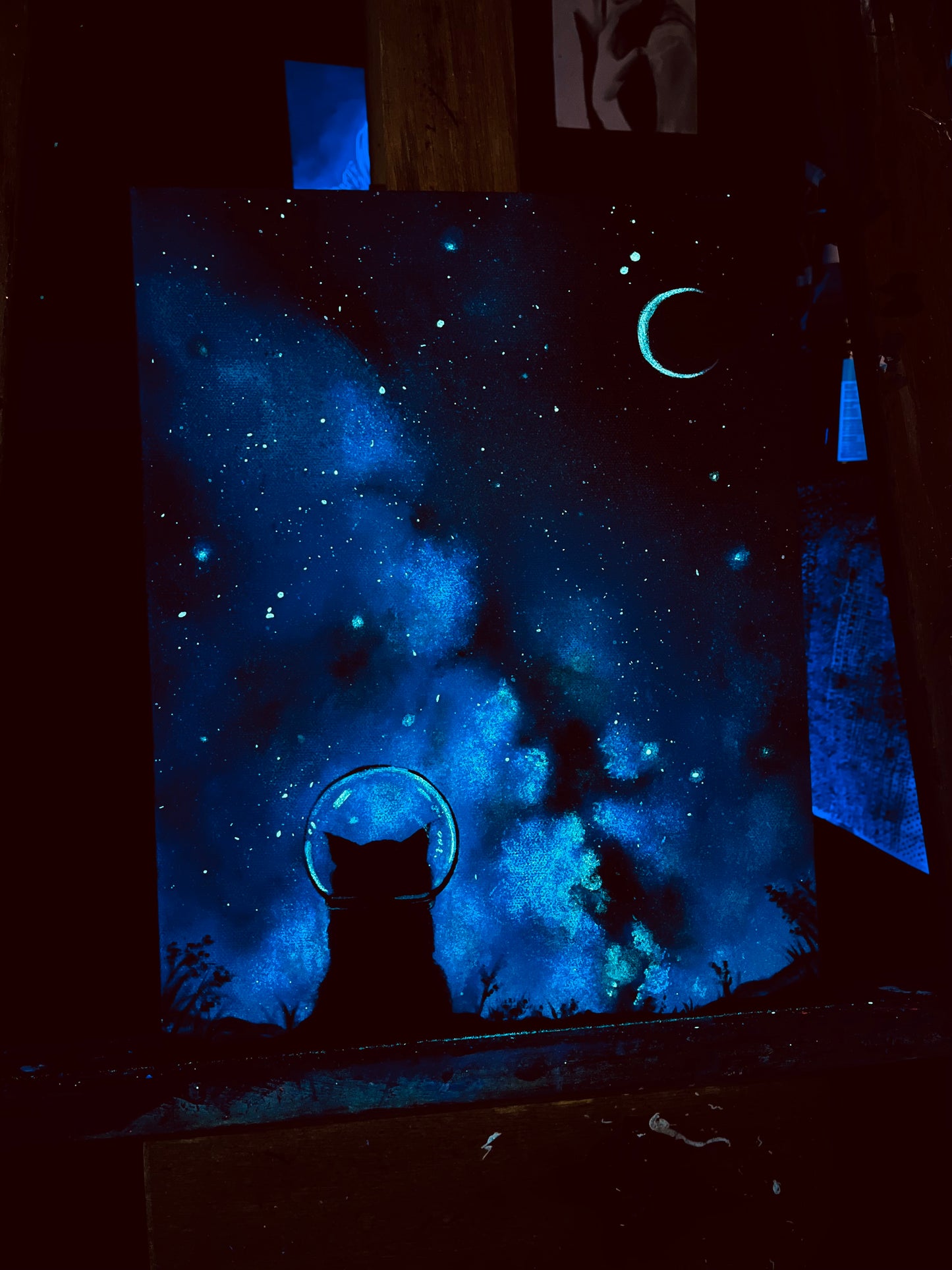 “Dare to Dream” High quality Glow-In-the-Dark ORIGINAL acrylic painting