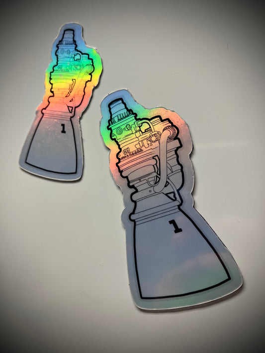 4 inch Holographic Raptor magnet