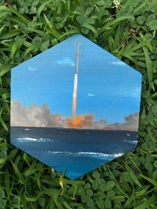 Starship Launch hand painted ORIGINALs - MADE TO ORDER - 3 sizes