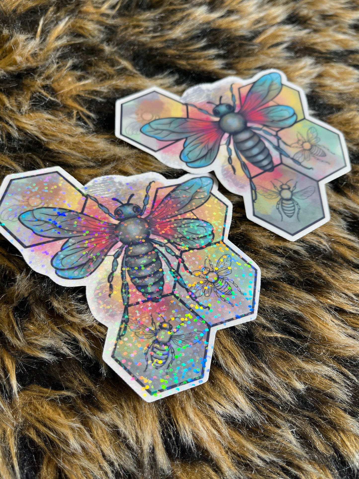 Honeycomb Bee Sticker