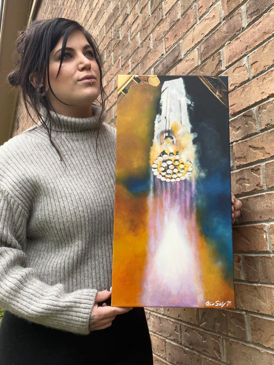 “Waking the Raptors” 10x20 inches