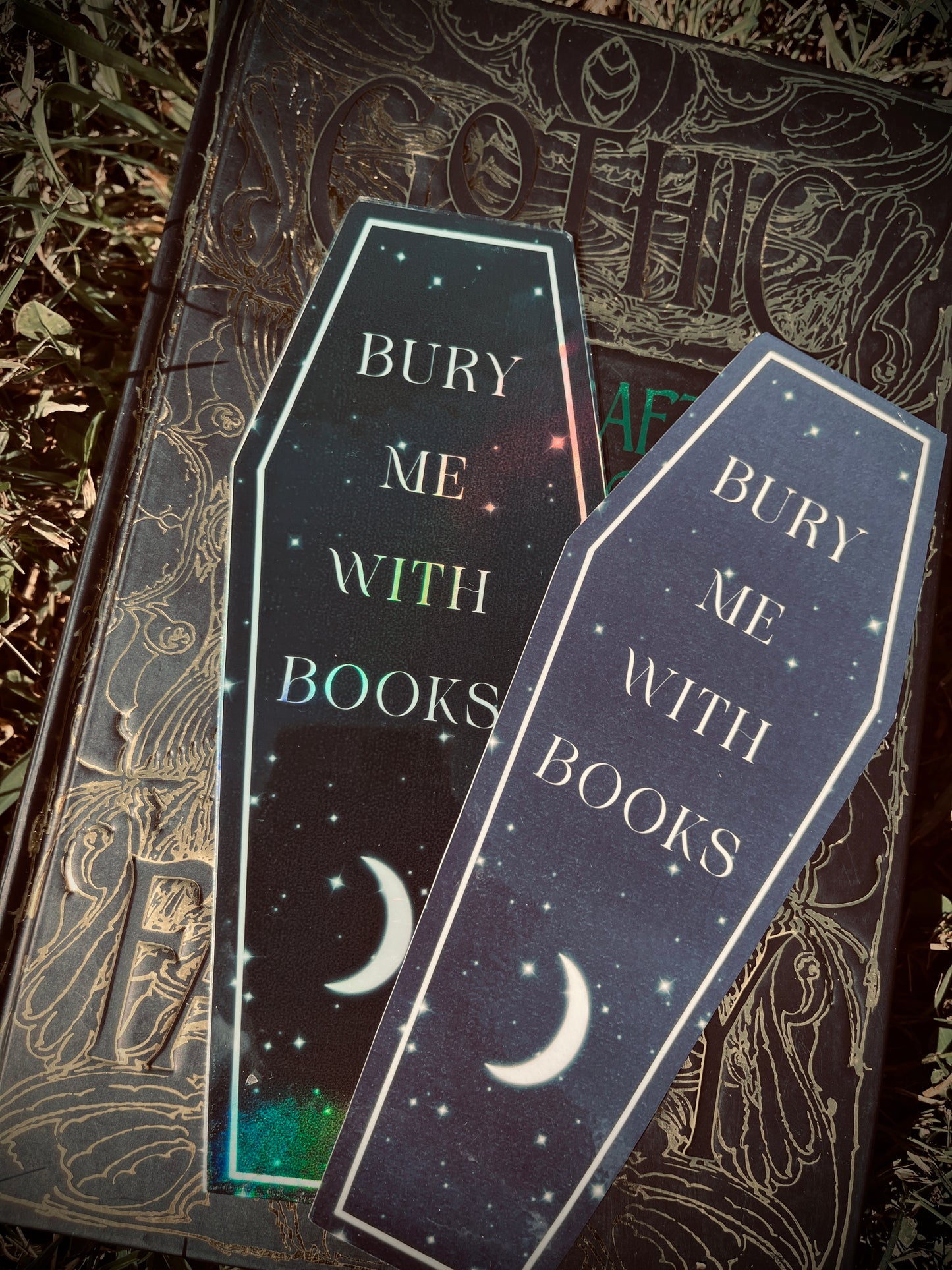 Bury Me with Books (double sided) 3x7 inches bookmark