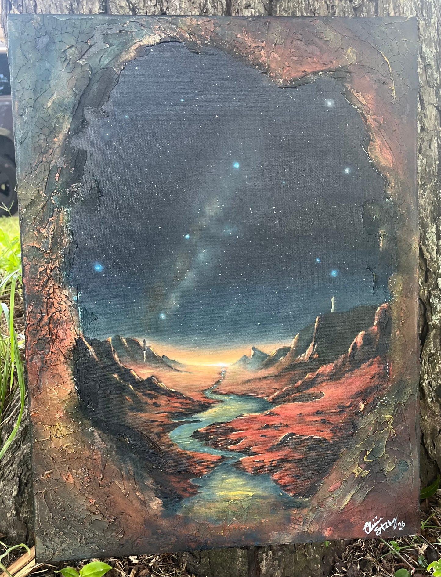 “We Were the Dreamers” 18x24 inch acrylic & textured painting