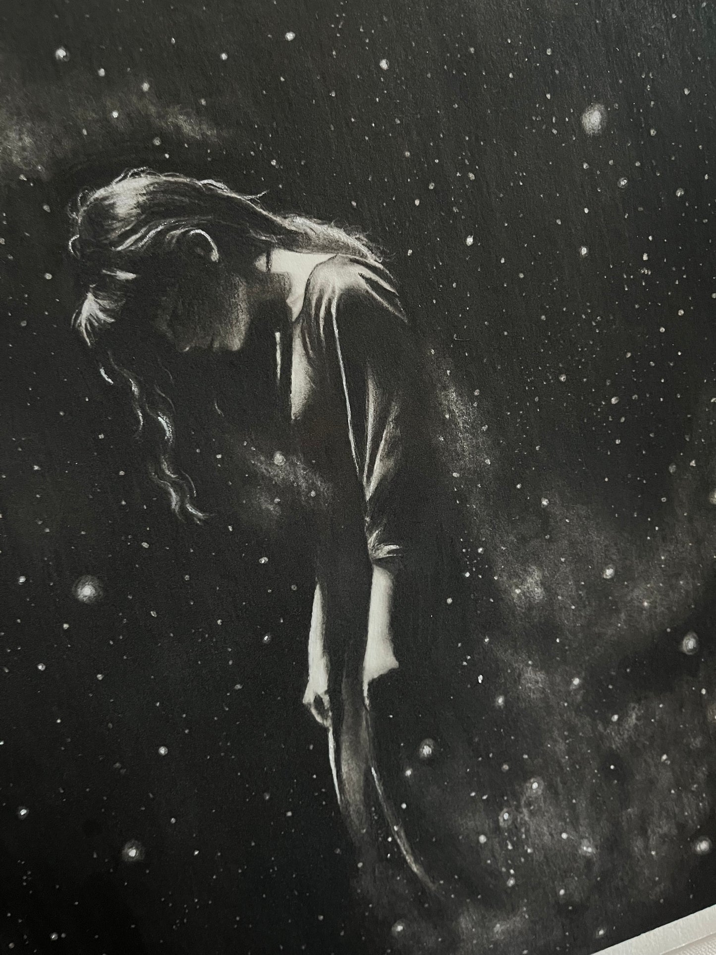 “Origins” FRAMED 13.5x17 inches ORIGINAL charcoal drawing