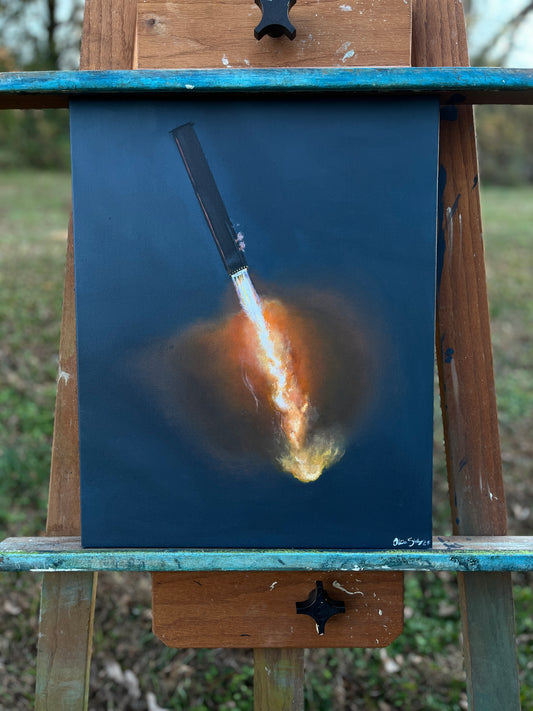 16x20 “Flamey End Down”