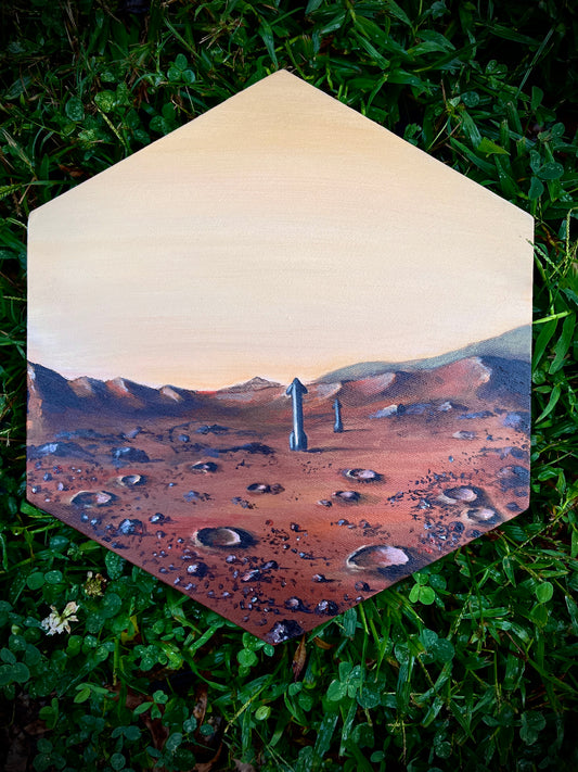 12 inch hexagonal “Genesis” original painting