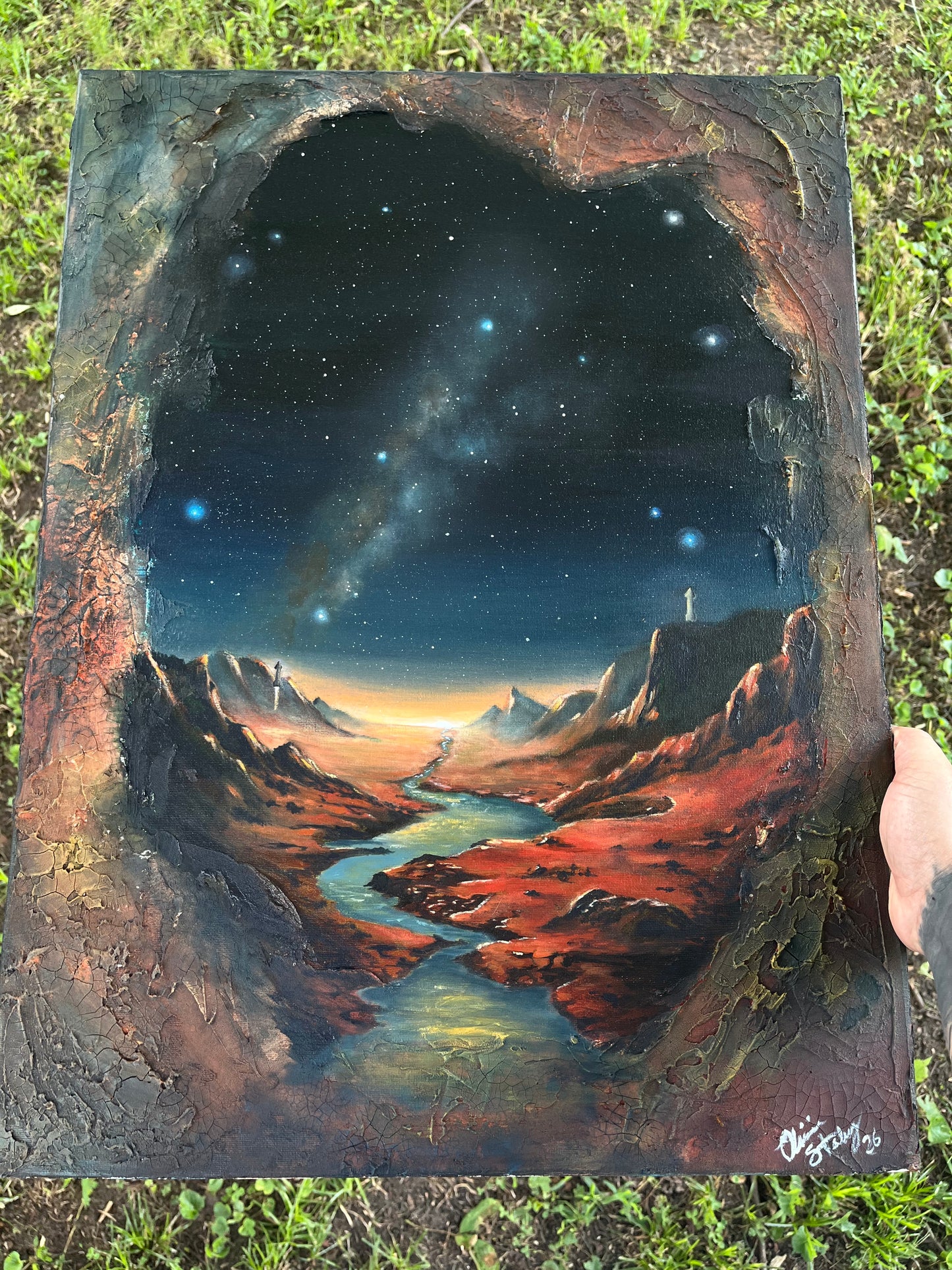 “We Were the Dreamers” 18x24 inch acrylic & textured painting