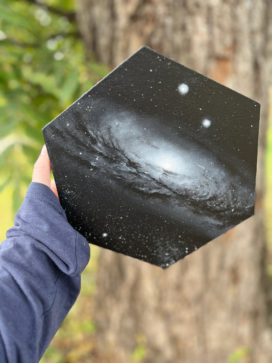 “Emergence” 10 inch hexagonal canvas ORIGINAL