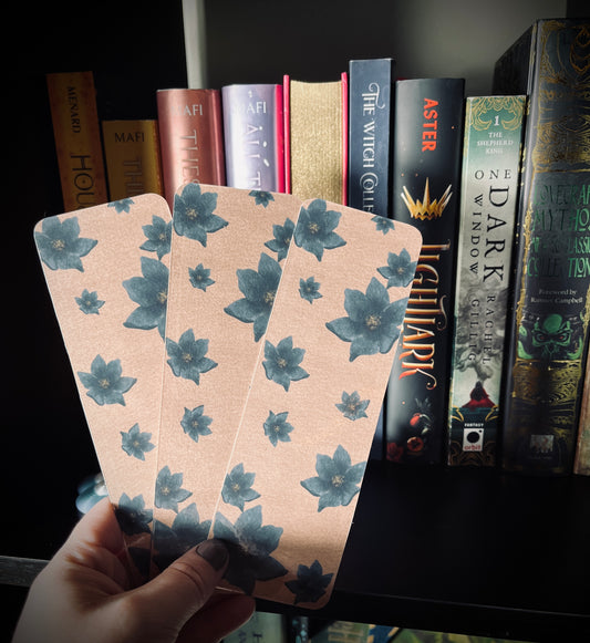 Floral double sided 2x7 in bookmark