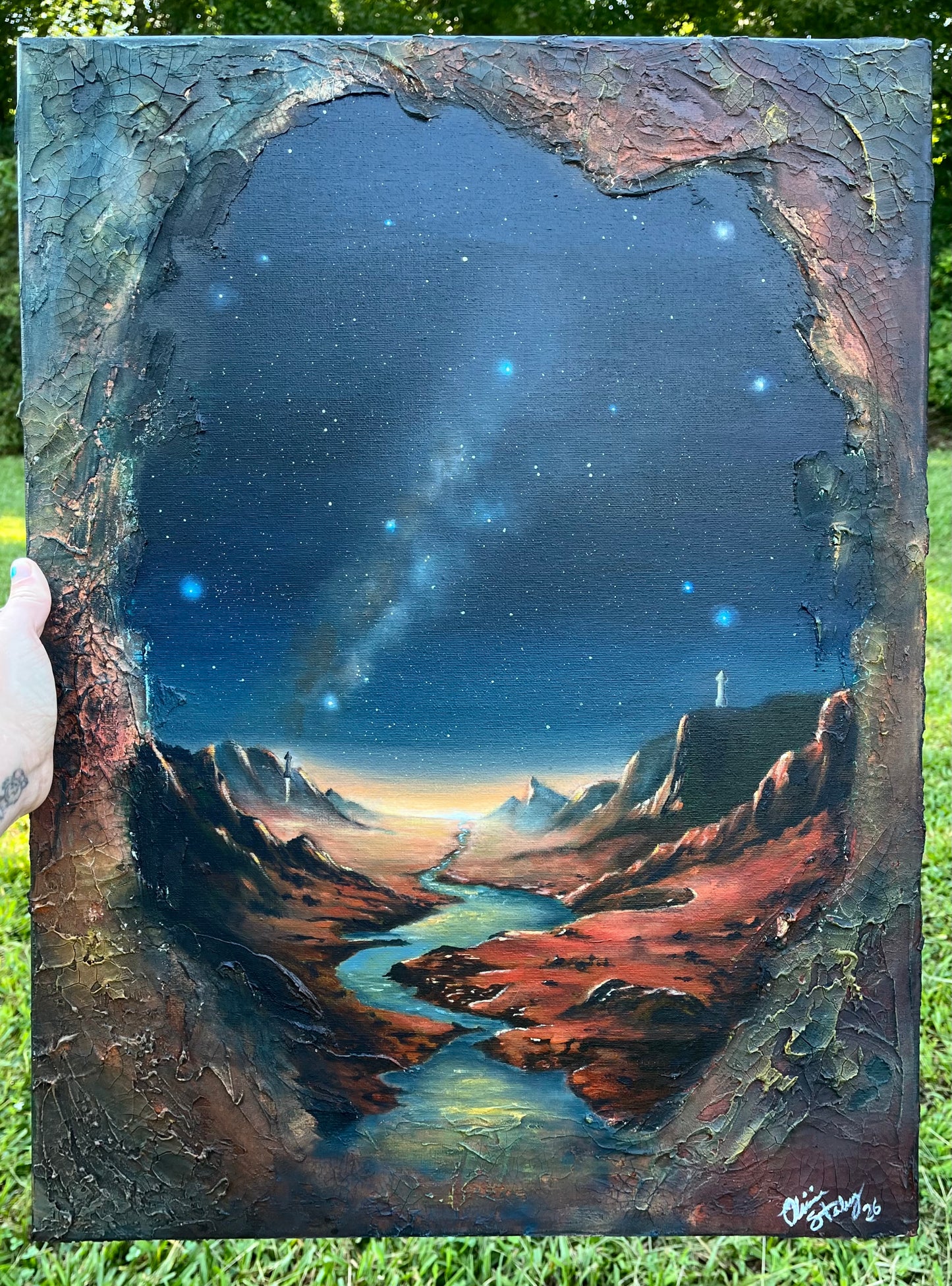 “We Were the Dreamers” 18x24 inch acrylic & textured painting