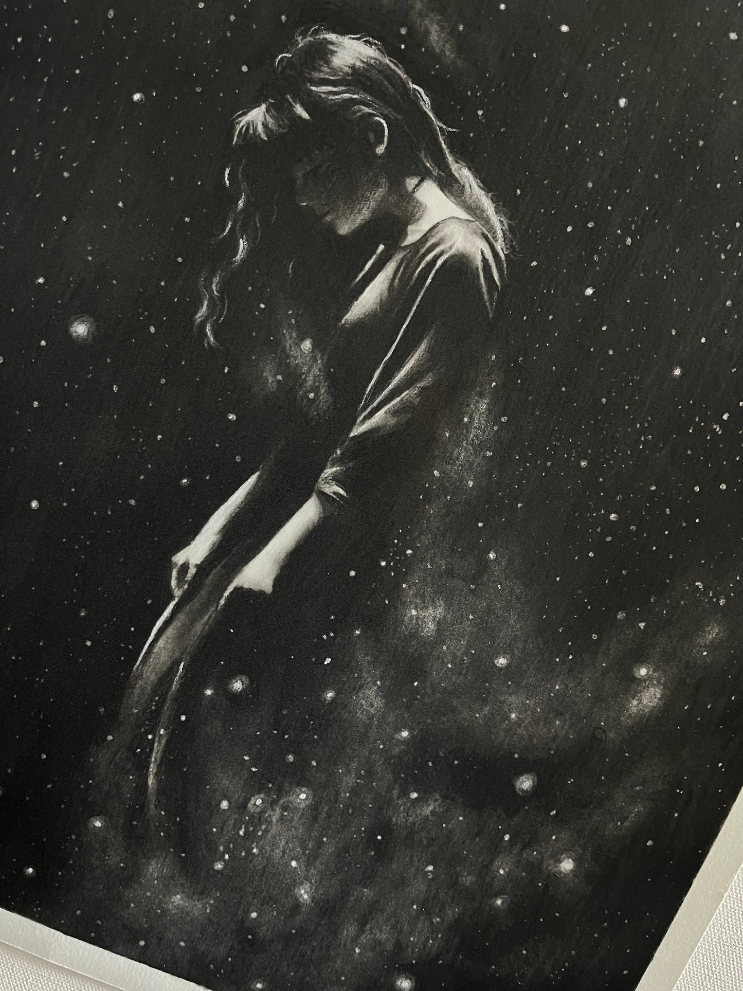“Origins” FRAMED 13.5x17 inches ORIGINAL charcoal drawing