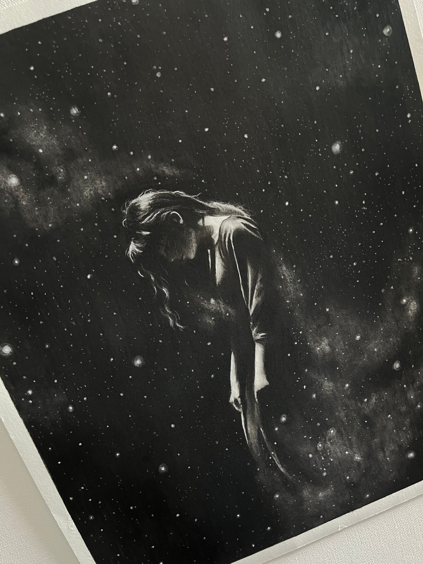 “Origins” FRAMED 13.5x17 inches ORIGINAL charcoal drawing