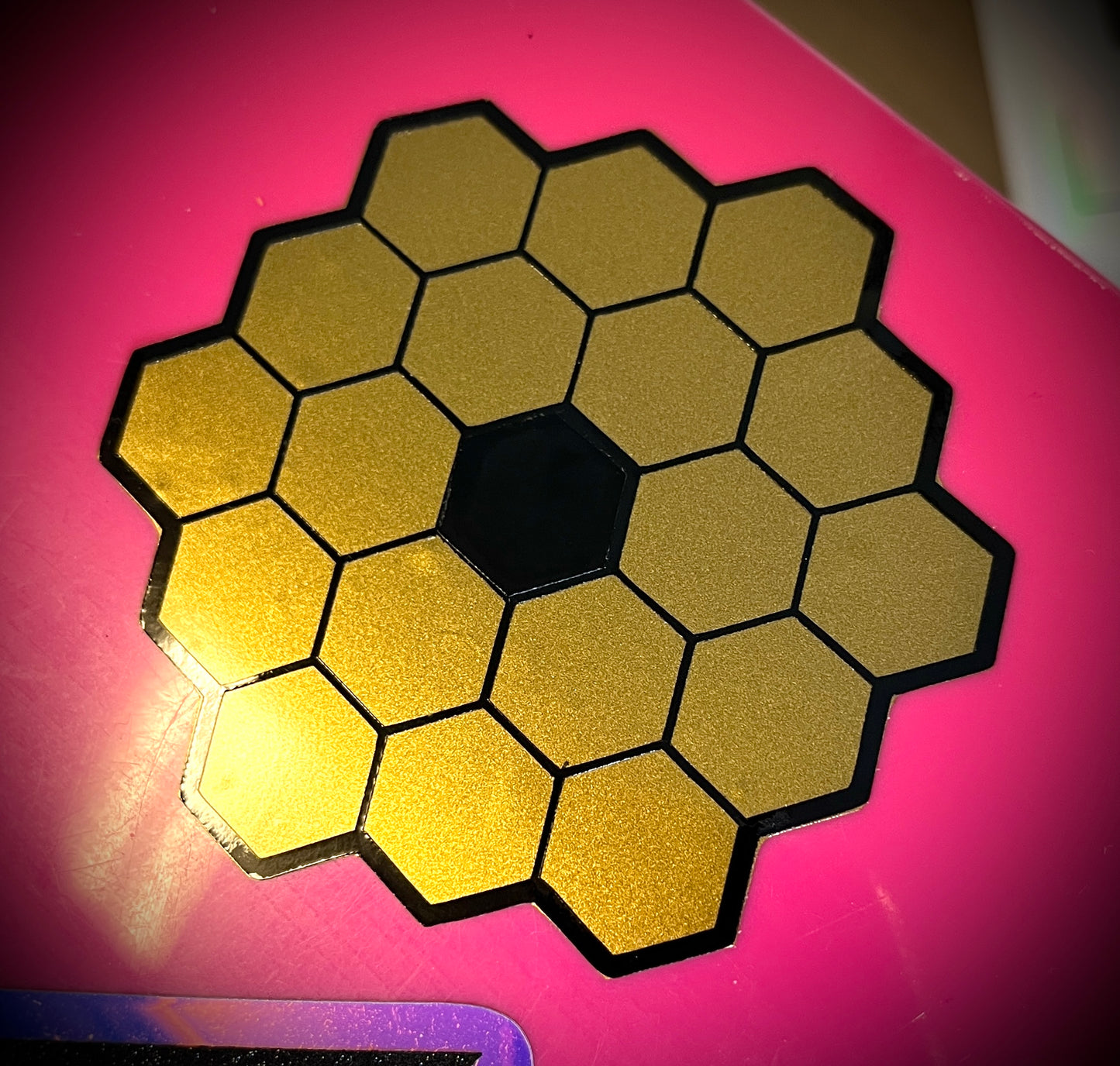 James Webb Gold Layered Vinyl Decal