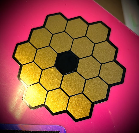 James Webb Gold Layered Vinyl Decal