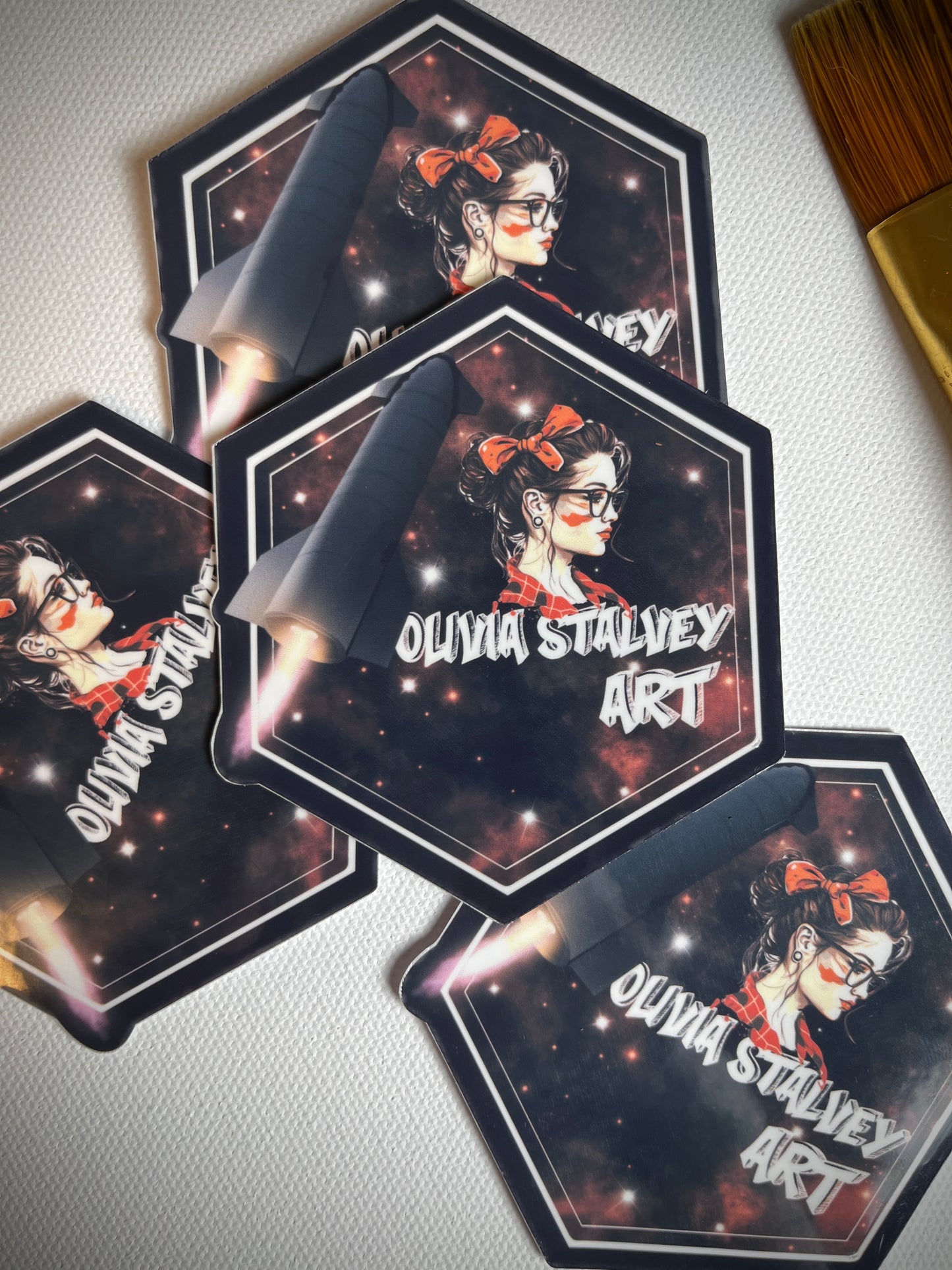 Olivia Stalvey Art Hex sticker